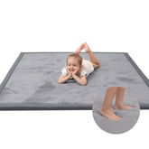 1.3in/2cm Thick Memory Foam Carpet – Soft Velvet Non-Slip Floor Rug for Living Room & Kids Play Area | Minimalist Plush Playpen Mat