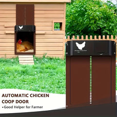 Smart Automatic Chicken Coop Door Opener – Battery Operated, Light Sensor Controlled, Waterproof ABS Design for Chickens, Ducks & Small Pets