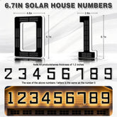 Solar LED House Number Sign (9 inch) with Smart Light Sensor | Waterproof Modern Illuminated Address Plaque for Outdoor Front Door & Wall
