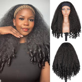 X-TRESS Afro Curly V Part Wig – Bouncy Synthetic Kinky Straight Half Wig | Glueless Clip-In Hair for Women | Natural Blend, No Leave-Out Required