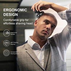 7D Electric Head Shaver for Bald Men – Magnetic Blades, Waterproof, Cordless Grooming Kit