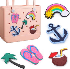 Simple Modern Beach Bag Rubber Tote | Waterproof Large Tote Bag with Zipper Pocket for Beach, Pool Boat, Groceries, Sports | Getaway Bag Collection | Almond Birch