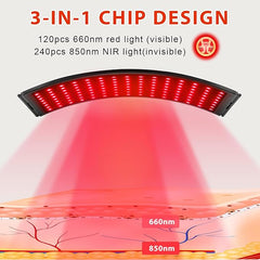 Panel de terapia de luz roja para rostro y cuerpo, lámpara de terapia de luz infrarroja roja LED de 660 nm y dispositivo de luz infrarroja de 850 nm para el cuerpo.