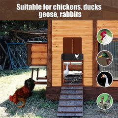 Smart Automatic Chicken Coop Door Opener – Battery Operated, Light Sensor Controlled, Waterproof ABS Design for Chickens, Ducks & Small Pets