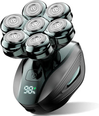 7D Electric Head Shaver for Bald Men – Magnetic Blades, Waterproof, Cordless Grooming Kit