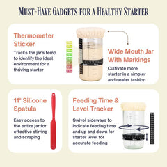 Complete Sourdough Starter Kit with Proofing Baskets