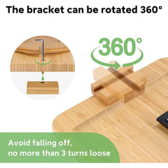 Bandeja plegable para sofá con soporte para teléfono giratorio de 360°