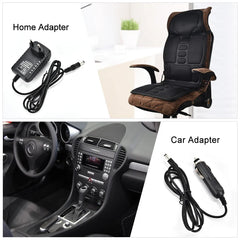 Cojín de masaje Hailicare con calefacción, 10 motores de vibración, calentador de asiento, masajeador de espalda para silla, almohadilla de masaje para espalda, regalo de San Valentín para mujeres y hombres, color negro