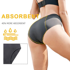 Massions Bamboo Absorbent Panties for Heavy Flow, Period Underwear for Women and Teens - Leakproof, Soft, Comfortable, Breathable