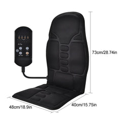 Cojín de masaje Hailicare con calefacción, 10 motores de vibración, calentador de asiento, masajeador de espalda para silla, almohadilla de masaje para espalda, regalo de San Valentín para mujeres y hombres, color negro