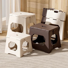 Silla de baño plegable de plástico para ducha, taburete pequeño para pies, ahorra espacio, muebles de exterior plegables y modernos para turistas.