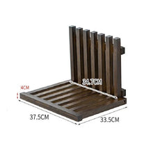 Taburete plegable de pared, silla plegable, taburete invisible para cambiar zapatos, de madera maciza