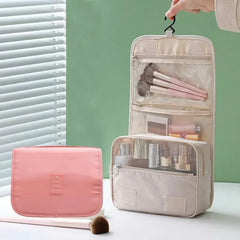 Bolsa de maquillaje, neceser de viaje, organizador de artículos de tocador, neceser impermeable, neceser con gancho para baño, neceser de alta calidad para mujer