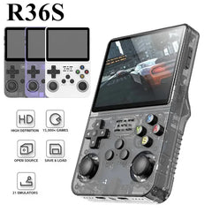Consola de juegos portátil R36S de 3,5 pulgadas, estilo retro, con batería recargable incorporada, portátil