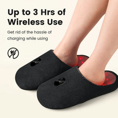 Light Therapy Plus Foot Massaging Rechargeable Wireless Infrared LED Red Light 460nm & 660nm & 850nm Slippers