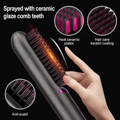 WIMS Cordless Mini Hair Straightening Brush