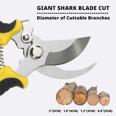 1 tijera de podar profesional de jardín, afilada, de bypass, para árboles, tijeras de podar manuales, tijeras de pico para jardín.