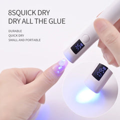 Secador de uñas portátil con lámpara UV, recargable por USB, luz LED UV de secado rápido, lámpara de manicura de mano para herramientas de esmalte de gel.