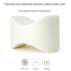 Everlasting Comfort Knee Pillow for Side Sleepers - Memory Foam Leg Pillow for Hip and Back Pain Relief - Comfortable Leg Pillow for Side Sleeping - Adjustable Strap - Sciatica Pain Relief Pillow