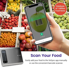 ETEKCITY Weight Loss Scale, Food Kitchen Scale, Digital Grams and Ounces for Weight Loss With Smart Nutrition App, 19 Facts Tracking, Baking, Cooking, Greater Goods Nutrition Scale, Food Grade Glass, Calorie Counting Scale, Meal Prep Scale