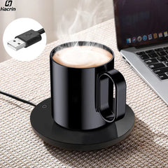 Calentador de tazas USB, calentador de tazas para café, té, posavasos termostático, calentador de tazas USB para leche, té y café, para oficina y hogar.