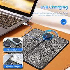 EMS Foot Massager TENS for Muscle Relaxation,LCD Display Screen,Back Massager & Legs Massager Pad with Remote Control