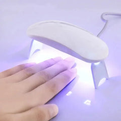 Mini lámpara secadora de uñas UV LED, luz de curado portátil para esmalte de uñas en gel, 6 W (blanco), recargable por USB, máquina de manicura de secado rápido, herramientas para decoración de uñas