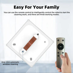 MORH M7 Limpiador de ventanas eléctrico con rociador de agua doble, control de aplicación, memoria inteligente, succión de alto vacío, robot limpiador de ventanas, paredes y vidrios para el hogar, robot limpiador de ventanas Winbot W1 Pro.