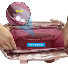 Bolsa para esterilla de yoga, bolsa de gimnasio para mujer, bolsa de deporte para fitness, bolsa de viaje de gran capacidad, bolsa de almacenamiento con cremallera, bolsa de invierno para mujer, paquete seco y húmedo