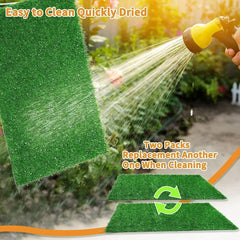 Artificial Grass Dog Pee Pad Professional Dog Potty Training Rug Dog Grass Mat with Drainage Holes Pet Indoor Outdoor Flooring Professional Dog Grass Mat