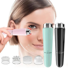 Masajeador facial eléctrico 4 en 1 con microvibración para ojos, instrumento de belleza para relajar los ojos, aliviar ojeras, bolsas y bolsas.