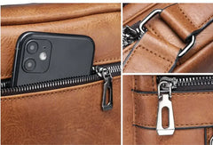 Nuevo bolso de mensajero para hombre, de diseñador de marca, de piel sintética, estilo retro, de gran capacidad, para hombro, bolso de mano para hombre, mochila de viaje, bolso de mano