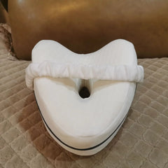 Almohada para piernas BEAUTRIP, almohada ergonómica para dormir de lado, almohada de espuma viscoelástica para rodillas con correa para dormir de lado, cojín de soporte para piernas con funda extraíble y lavable.