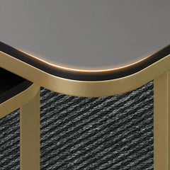 Mesa de té rectangular moderna y sencilla para sala de estar, mesa de té retráctil con placa de roca, alta densidad y anticontaminación.