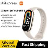 Xiaomi mi Band 8 Global Version 1.62'' AMOLED Ultra Long Battery Life 16Days Smart Bracelet 150+ Sport Modes MI Band with 2 Screen Films and Additional Strap