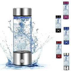 Generador portátil de agua de hidrógeno, ionizador recargable, vaso de agua rica en hidrógeno para viajes en casa (420 ml)