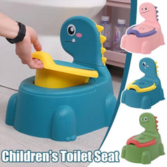 Orinal para bebé con asiento de entrenamiento para inodoro con diseño de dinosaurio de dibujos animados, orinal especial para niños, urinarios para bebés, artículos de aseo para niños y niñas.
