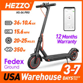 HEZZO 36v 350W 10.4Ah 15.6MPH Electric Scooter Adult HS-04Pro 8.5" Self-Balance Folding Kick Escooter Smart App EU US Warehouse