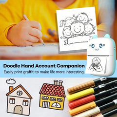 Mini Wireless Thermal Printer – Bluetooth 200dpi Portable Label & Photo Printer