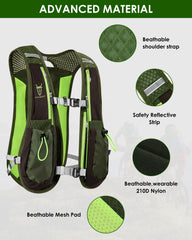 Mochila UTOBEST para trail running de 5 l, ultraligera, transpirable y funcional, ideal para maratón, ciclismo y senderismo.