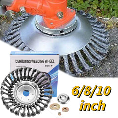 Cortadora de césped Fortuna con cabezal antioxidante de 6/8/10 pulgadas, cuchilla universal irrompible con cable, cabezal desbrozadora con kits adaptadores para eliminar el óxido del musgo y la hierba. Cabezales de disco para desbrozadora de jardín.