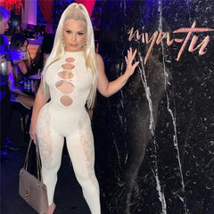 Mono de una pieza con efecto ahuecado Fantazi, mono ajustado para mujer, ropa deportiva informal.