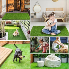 Artificial Grass Dog Pee Pad Professional Dog Potty Training Rug Dog Grass Mat with Drainage Holes Pet Indoor Outdoor Flooring Professional Dog Grass Mat
