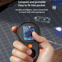 Microscopio digital de mano de 200 W con aumento de 500X y enfoque fijo, pantalla a color de 2 pulgadas, 8 LED integrados, batería recargable, compatible con Windows y Mac OS.