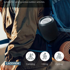 Altavoz Bluetooth portátil ANCOBER con luces, sonido potente y nítido, resistente al agua IPX5, reproducción durante todo el día, entrada AUX y tarjeta TF, Bluetooth 5.3, emparejamiento TWS, pequeño altavoz inalámbrico para exteriores, ideas de regalo.