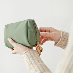 Bolsa de maquillaje portátil e impermeable, neceser de viaje para cosméticos, neceser con cremallera, estuche para pintalabios.
