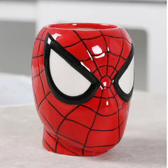 Taza de café y té de cerámica con diseño periférico de los Vengadores, Spider-Man, Iron Man, serie de películas de Marvel, taza de agua personalizada creativa de dibujos animados, regalo exquisito