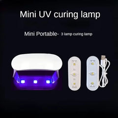 Mini lámpara secadora de uñas UV LED, luz de curado portátil para esmalte de uñas en gel, 6 W (blanco), recargable por USB, máquina de manicura de secado rápido, herramientas para decoración de uñas