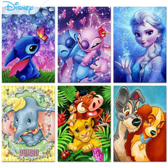 Kit de pintura de diamantes con mosaico 5D de princesas de Disney
