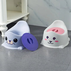 Orinal portátil para bebé, bonito orinal de tamaño grande, silla de entrenamiento para el baño con tapa de almacenamiento desmontable, inodoro infantil fácil de limpiar